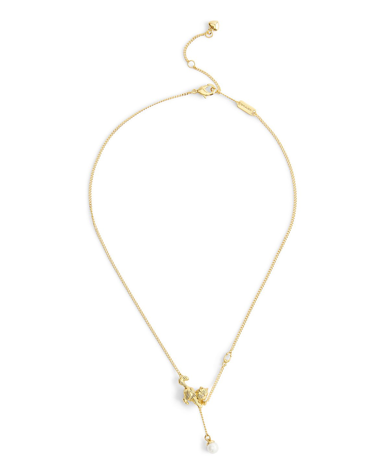 COACH Cat Pearl Pendant Necklace