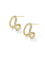 Kendra Scott Daphne Pave Gold Huggie Earrings