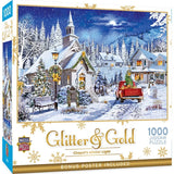MasterPieces Glitter & Gold - Chapel's Winter Light 1000 Piece Jigsaw Puzzle