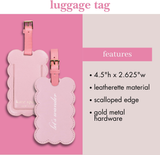 Kate Spade Let's Wander Scallop Luggage Tag