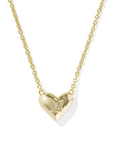 Kendra Scott Heart Letter M Gold Ivory Mother of Pearl Short Pendant Necklace