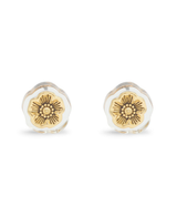 COACH Signature Tea Rose Lucite Stud Earrings