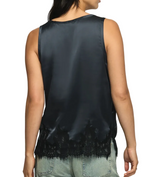 Lucky Brand Womens Lace Hem Swing Tank Top