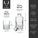 Viski Admiral Liquor Decanter & Tumbler Set - 3