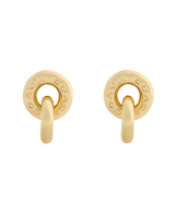 COACH Interlock Drop Gold Earrings