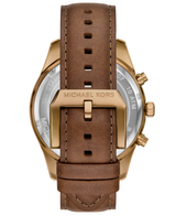 Michael Kors Mens Lexington Chronograph Brown Leather Watch