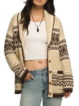 Lucky Brand Womens Shawl Collar Fair Isle Cardigan