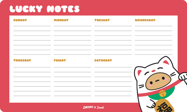 Denik Tayto Lucky Cat Deskpad