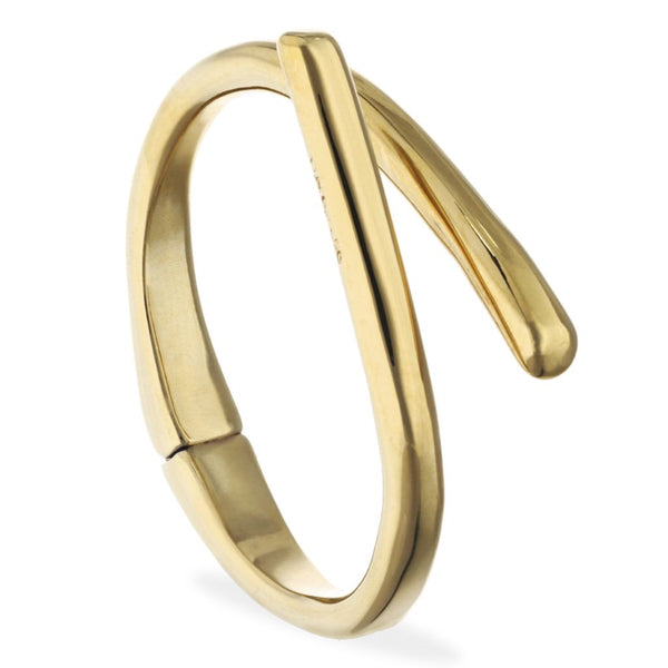 UNOde50 Gold Alloy Tubular Shaped Bangle Bracelet - Medium