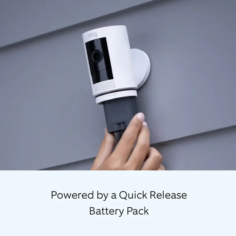 Ring Stick Up CamBattery 屋内外用セキュリティカメラ Ring Stick Up Cam Battery ホワイト - 屋内外用充電式カメラで