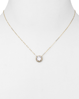 Nadri Round Cubic Zirconia Gold Pendant Necklace