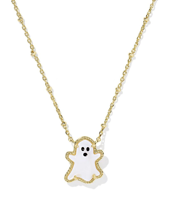 Kendra Scott Reversible Gold Ghost Pendant Necklace