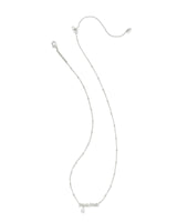 Kendra Scott Mama Crystal Short Pendant Necklace - Silver Plated