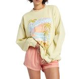 Billabong Womens Ride In Fleece Pullover Crewneck Sweatshirt