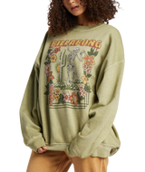 Billabong Womens Ride In Oversized Crewneck Sweatshirt
