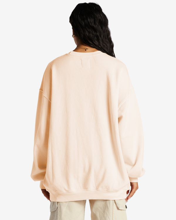 Billabong Womens Ride In Oversized Crewneck Sweatshirt