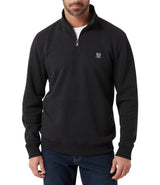 Chaps Mens Everday Cotton Fleece Lines Quarter Zip Sweater