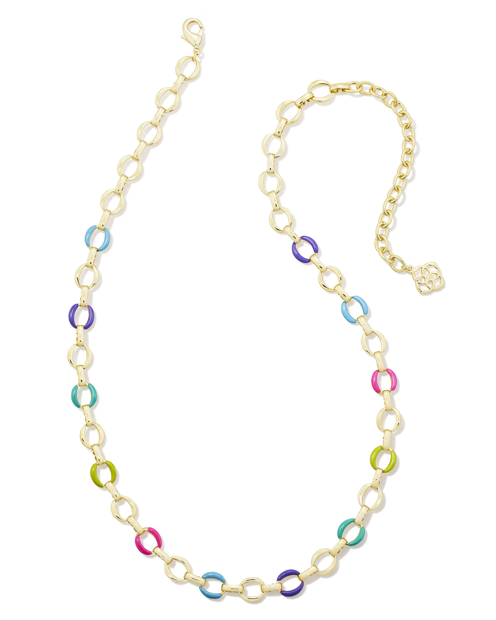 Kendra Scott Kelsey Multi Mix Enamel Necklace - Gold