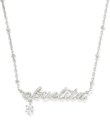 Kendra Scott Abuelita Crystal Short Pendant Necklace - Silver Plated