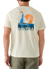 Nautica Mens Big Wave Graphic Short Sleeve T-Shirt
