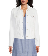 Tommy Bahama Womens Leila Stretch Twill Denim Jacket