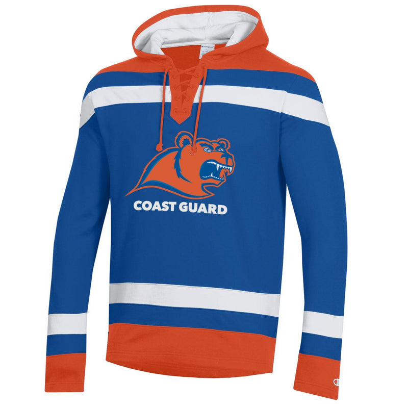 Coast Guard Academy Champion Mens FA23 Superfan Fleece Hoodie Sweatshirt