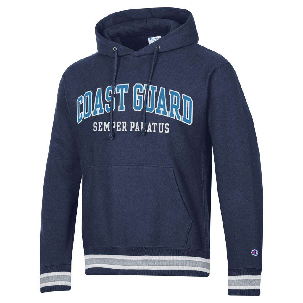 Vintage Coast Guard Champion Reverse Weave Hoodie Sweatshirt