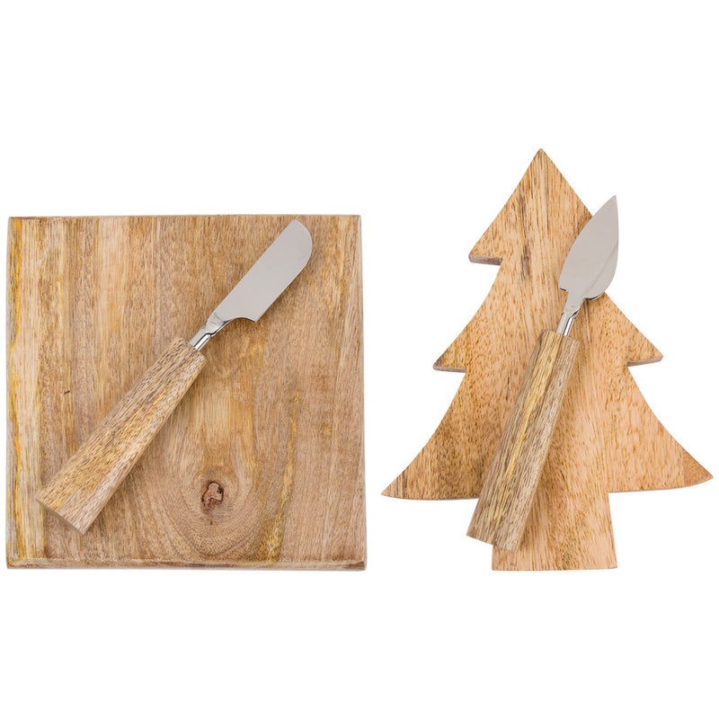 Home Essentials and Beyond Dark Natural Wood Tree Trivet Set