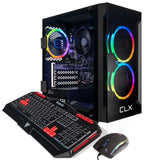 CLX SET Gaming Desktop - AMD Ryzen 7 5700G 3.8GHz 8-Core Processor, 16GB DDR4 Memory, Radeon Vega 8 2GB Shared Graphics, 1TB M.2 NVMe SSD, WiFi, Black CLX Edition Karnak MicroATX Tower RGB Fans, Windows 11 Home 64-bit