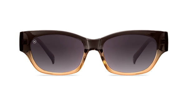 Knockaround Cortado Junipers Glossy Muted Gray to Peach Frame - Smoke Gradient Lens - Polarized Sunglasses