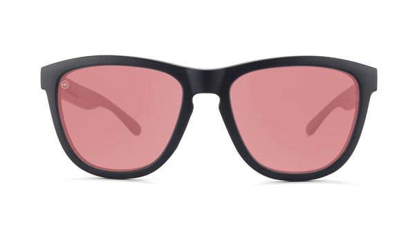 Knockaround Fairway Premium Sport Glossy Black Frame - Red Lens - Non-Polarized Sunglasses