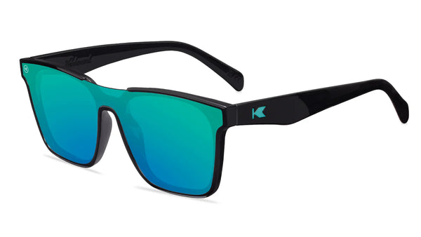Knockaround Ibiza Afters Black Frame - Green Lens - Polarized Sunglasses