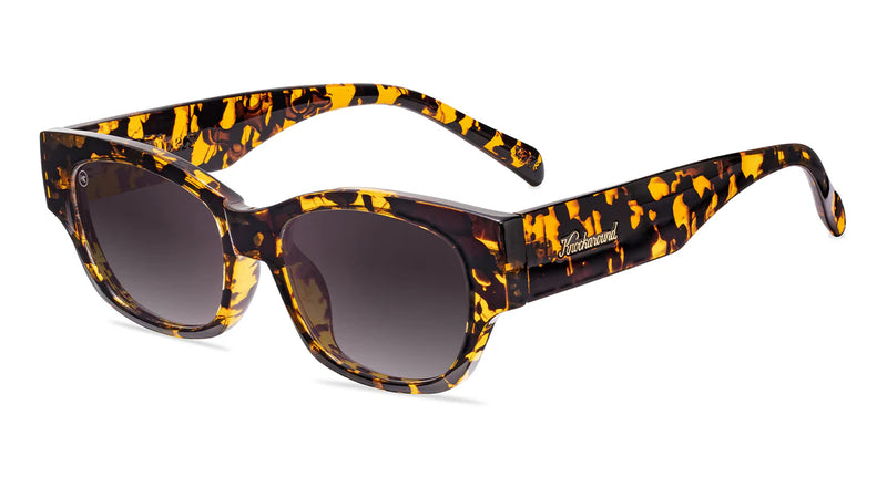 Knockaround Le Grand Amour Junipers Amber Tortoise Frame - Smoke Gradient Lens - Polarized Sunglasses