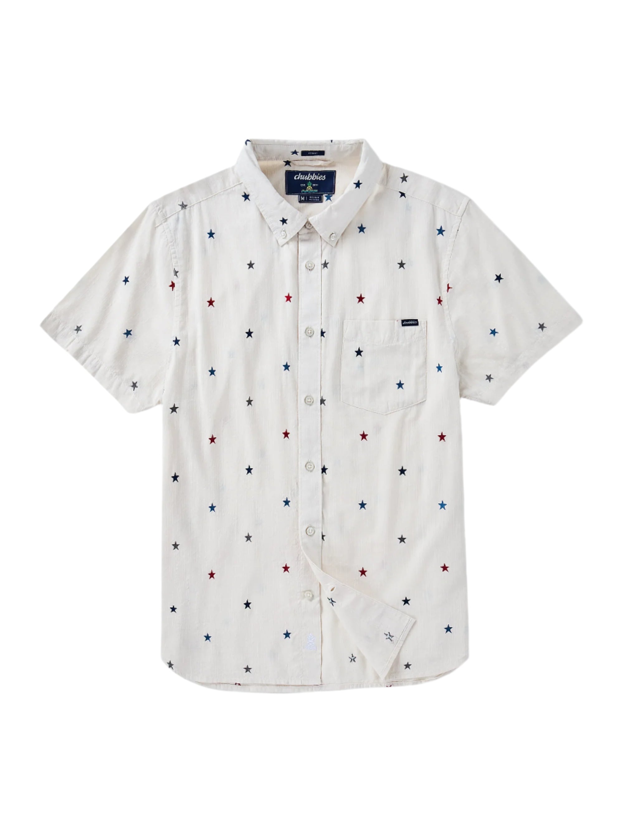Chubbies Mens The All Stars No Stripes Resort Weave Short Sleeve Shirt