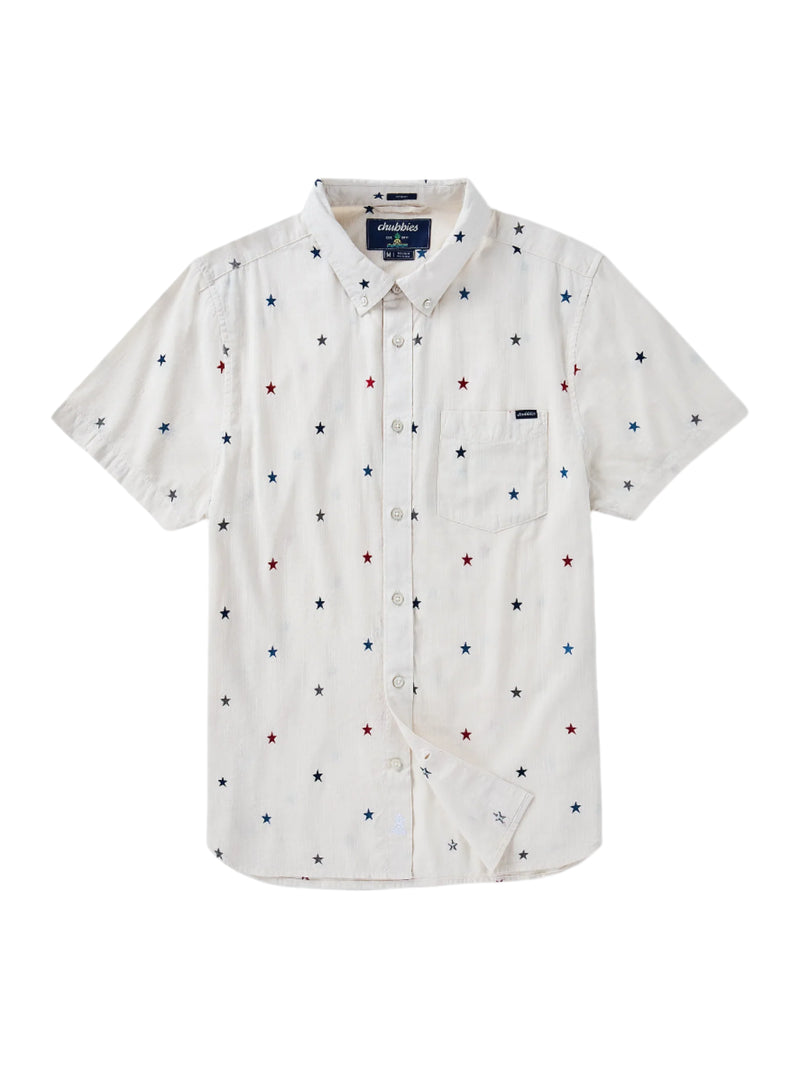 Chubbies Mens The All Stars No Stripes Resort Weave Short Sleeve Shirt