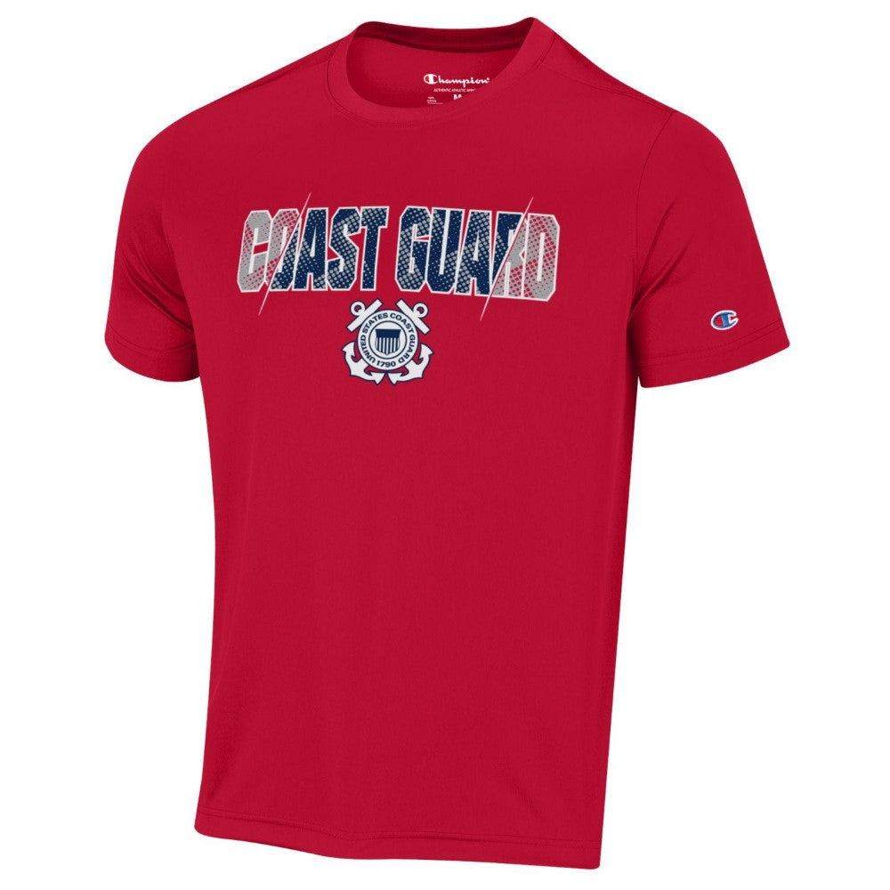 Coast Guard Champion Mens SP23 Stadium Collection Impact Short Sleeve T-Shirt