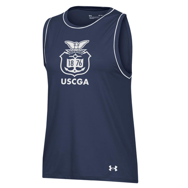 Coast Guard Academy Under Armour Womens Gameday Muscle Tank Top