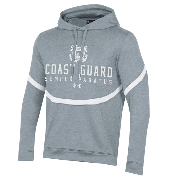 Coast Guard Under Armour Mens Gameday Tech Terry Hoodie Sweatshirt