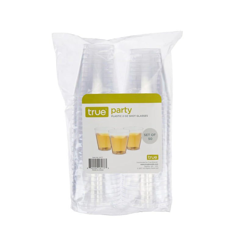 True 2 Oz Party Plastic Shot Glasses - 50 Count