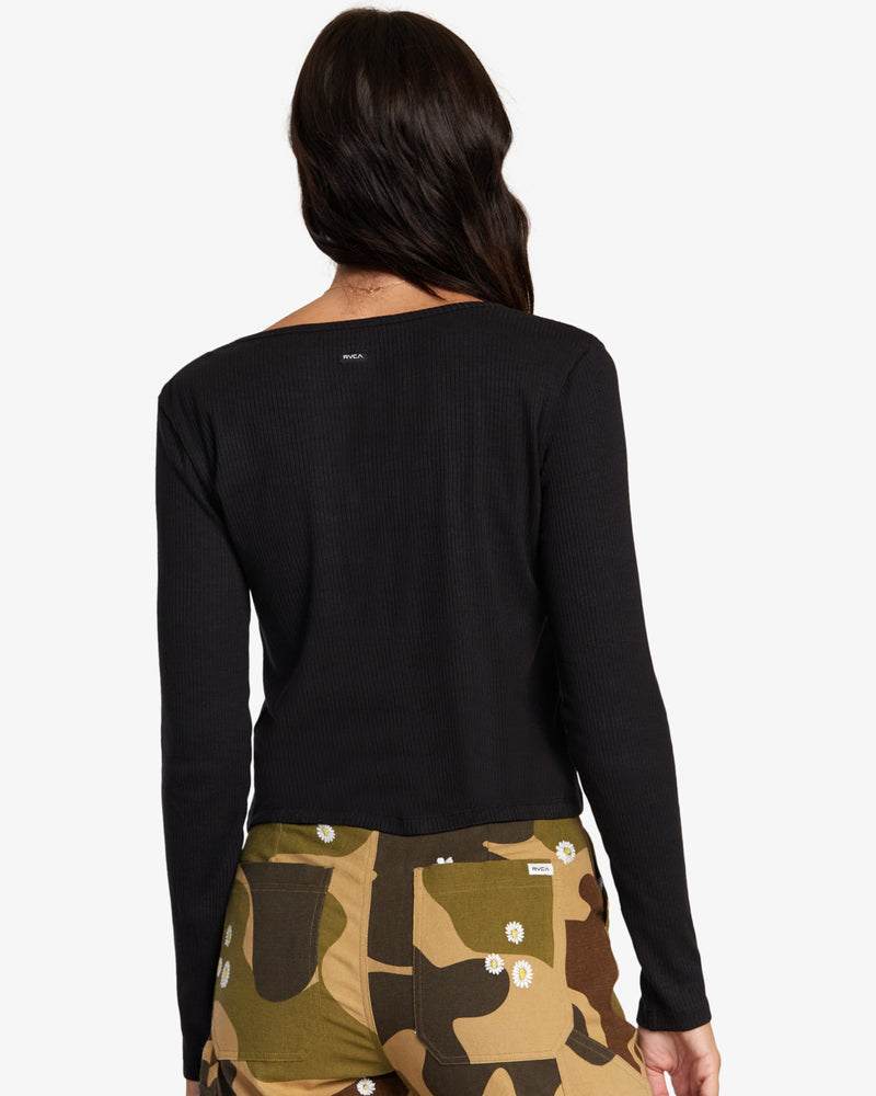 RVCA Womens Love Me Long Sleeve Top