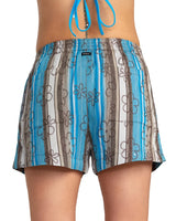 RVCA Womens Sawyer Stripe Elastic Shorts