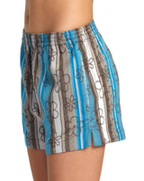 RVCA Womens Sawyer Stripe Elastic Shorts