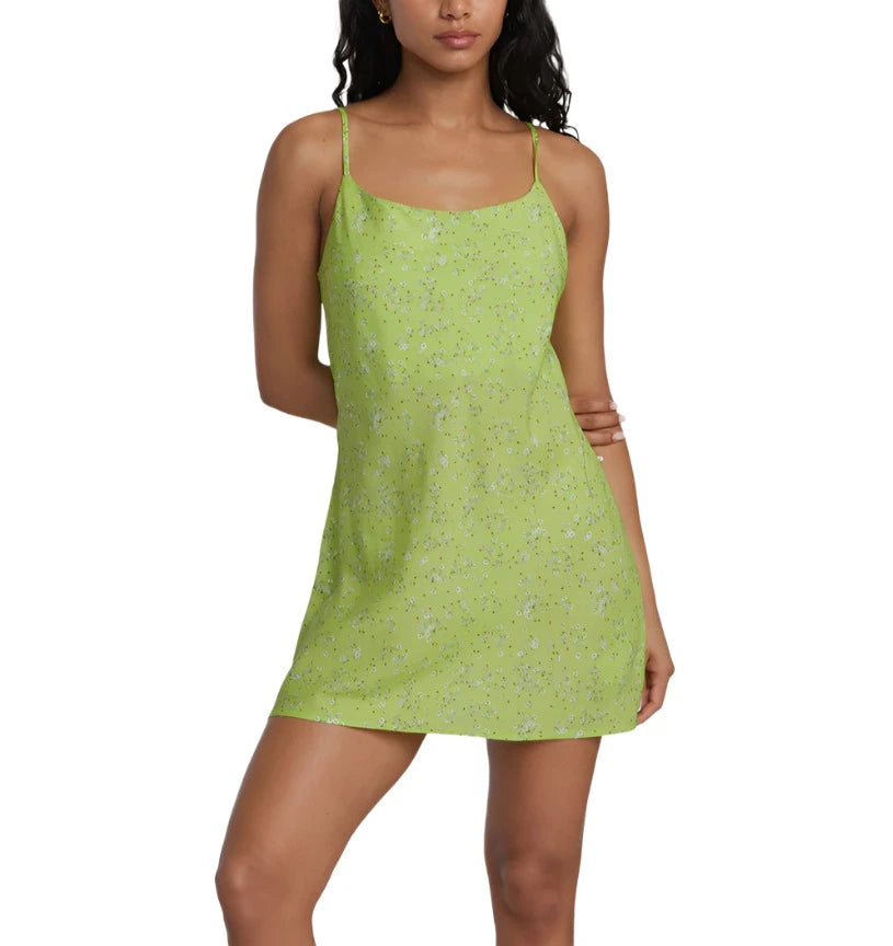RVCA Womens Macarthur Midi Dress - Neon Green
