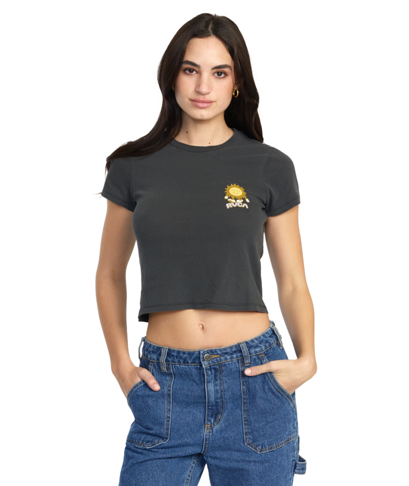RVCA Womens Sun Salute Short Sleeve T-Shirt