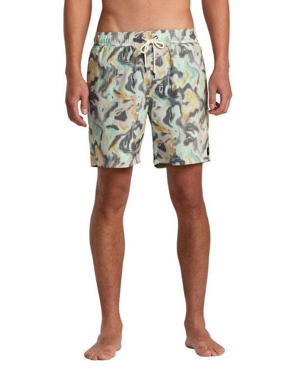 RVCA Mens Manic Elastic Waist 17" Swim Volley Boardshorts