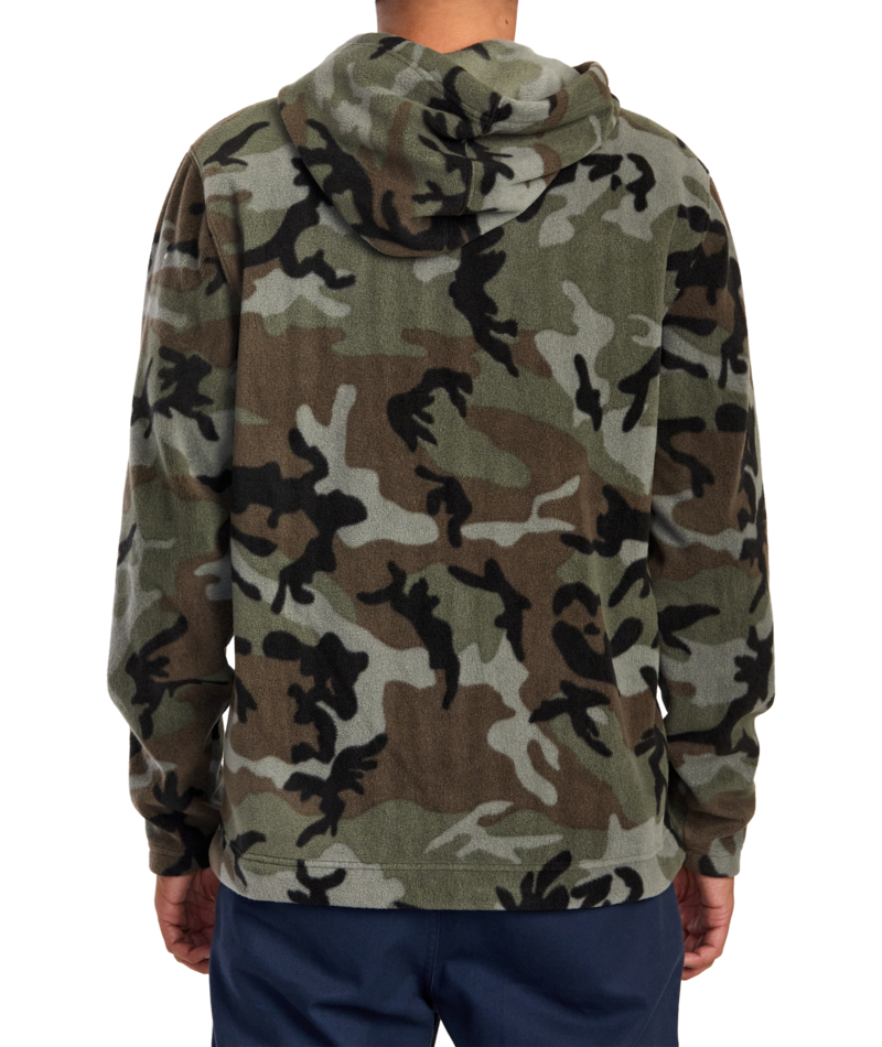 RVCA Mens Yukon 1/4 Zip Fleece Pullover Hoodie