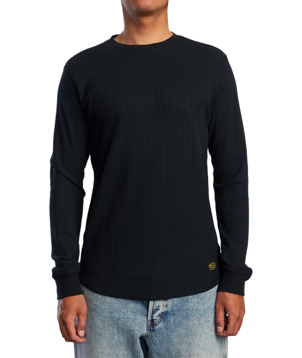 RVCA Mens Day Shift Long Sleeve Thermal Shirt