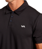 RVCA Mens Sport Vent Short Sleeve Polo Shirt