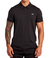 RVCA Mens Sport Vent Short Sleeve Polo Shirt