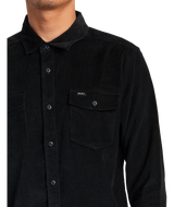 RVCA Mens Freeman Cord Long Sleeve Shirt